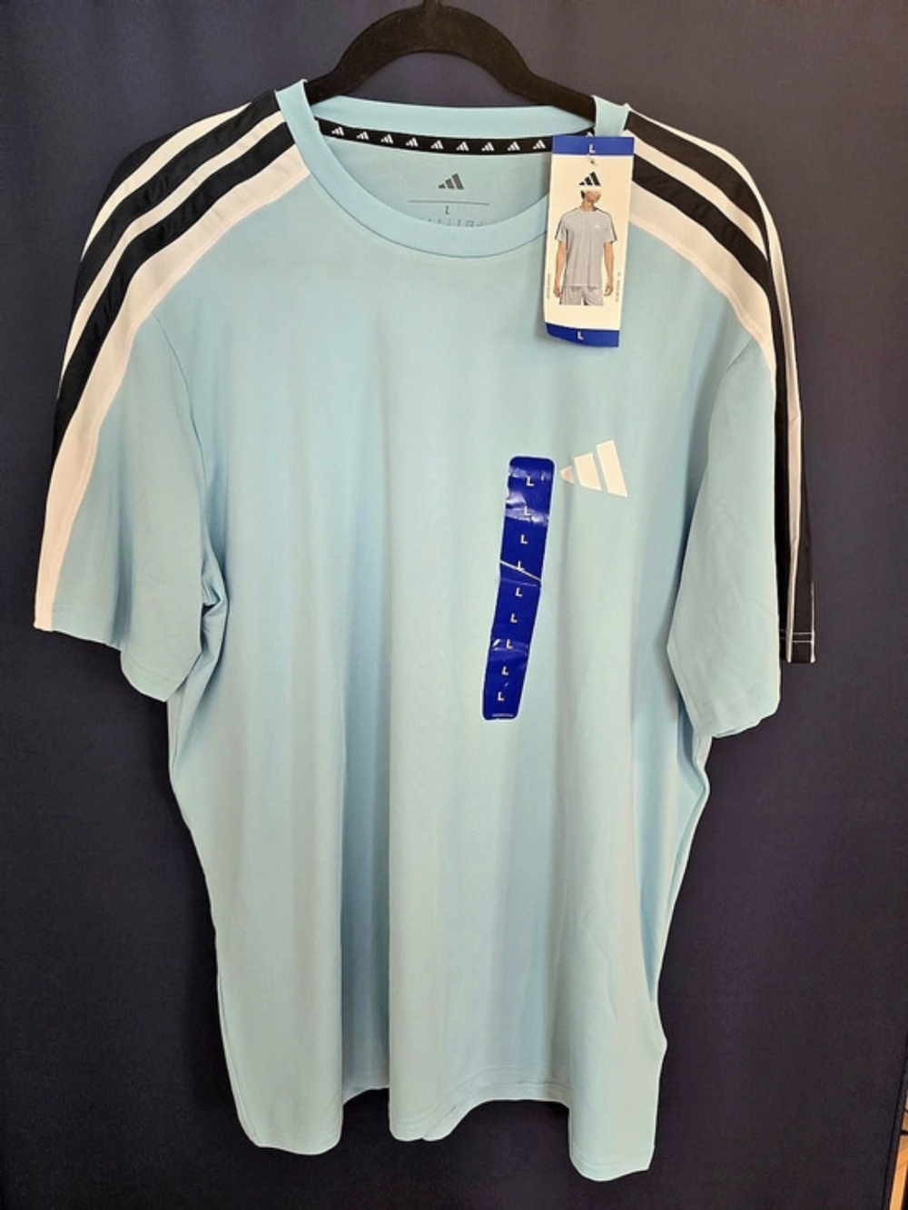 adidas Active 3S Tee Men's Color Block Tee Size Large NWT